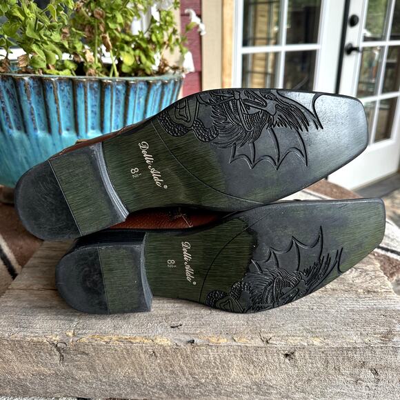 Delli Aldo Gustavo Leather Ankle Dress Boots Mens SZ 8.5 Chelsea Side Zip Formal - Picture 6 of 12